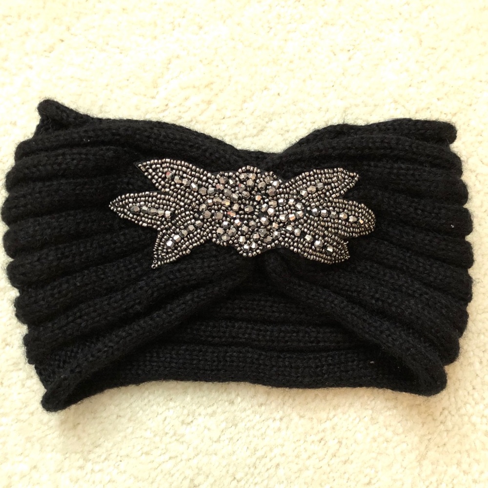Black Knit Turban